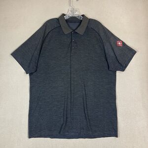 Lululemon Polo‎ Shirt Mens XXL Gray Performance Stretch Athletic Fit Golf Tennis